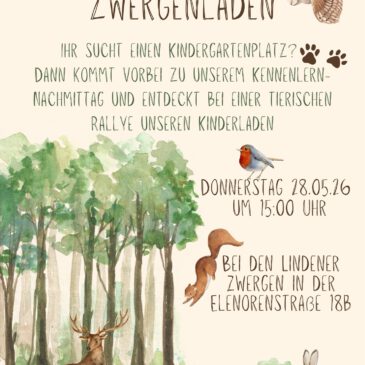 Entdecke den Zwergenladen! Kennenlern-Nachmittag am 18.6. und 2.7. um 15 Uhr